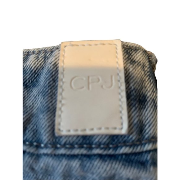 CP JEANS Vintage Style High Waist Button Fly Mom Jean Blue Denim Cuffed Shorts-5 - Picture 9 of 13